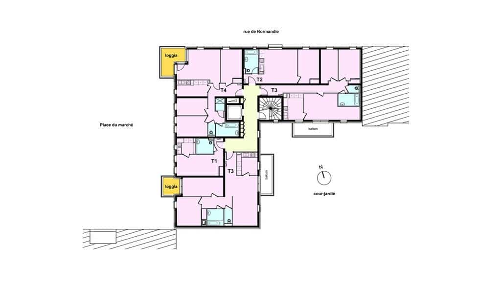 2016-Bobigny-Logements-plan étage courant-1030x582